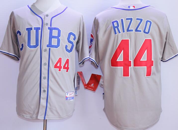 Chicago Cubs 44 Anthony Rizzo gray men baseball mlb jersey