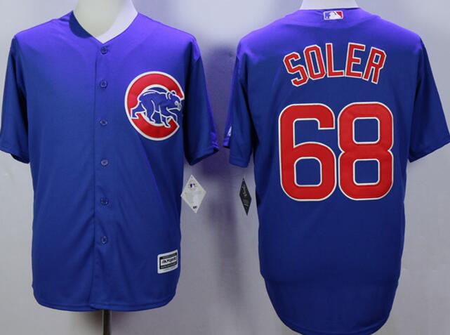 Chicago Cubs 68 Jorge Soler blue Majestic men baseball mlb Jersey