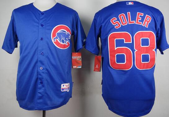 Chicago Cubs 68 Jorge Soler blue men baseball mlb Jersey