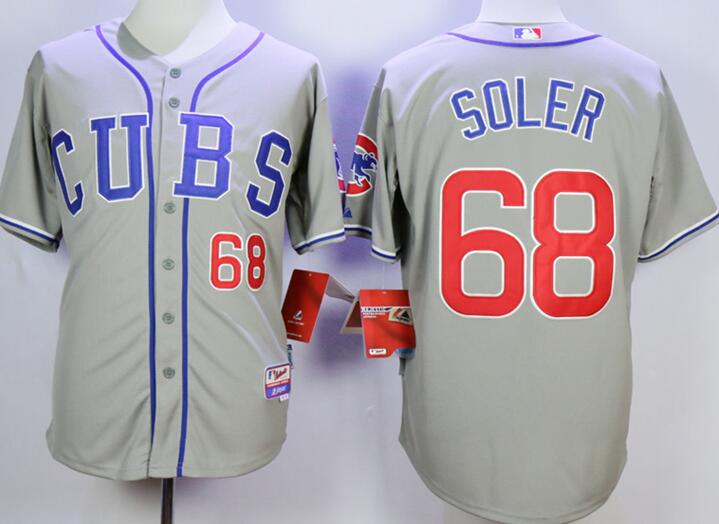 Chicago Cubs 68 Jorge Soler grey men baseball mlb Jersey