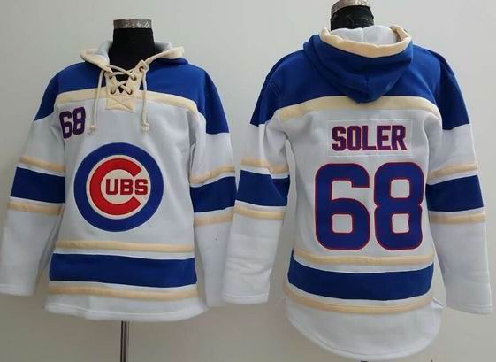 Chicago Cubs 68 Jorge Soler white MLB baseball Hooded Sweatshirt