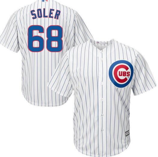 Chicago Cubs 68 Jorge Soler white Majestic men baseball mlb Jersey