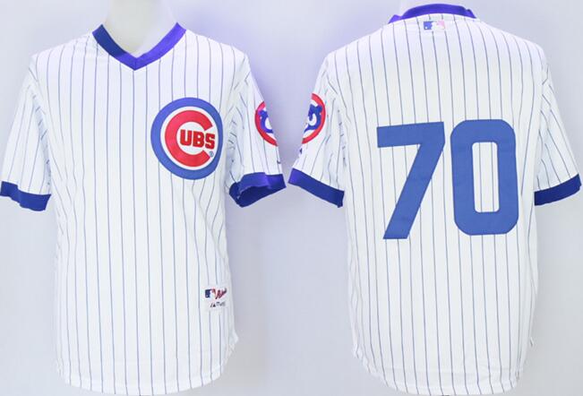 Chicago Cubs 70 Joe Maddon white throwback men mlb Baseball Jersey