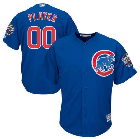 Chicago Cubs Jersey Majestic Home blue 2016 World Series Champions Cool Base Custom any name number