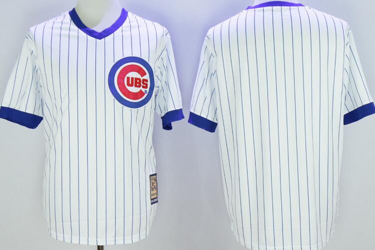 Chicago Cubs blank white throwback men baseball mlb jersey