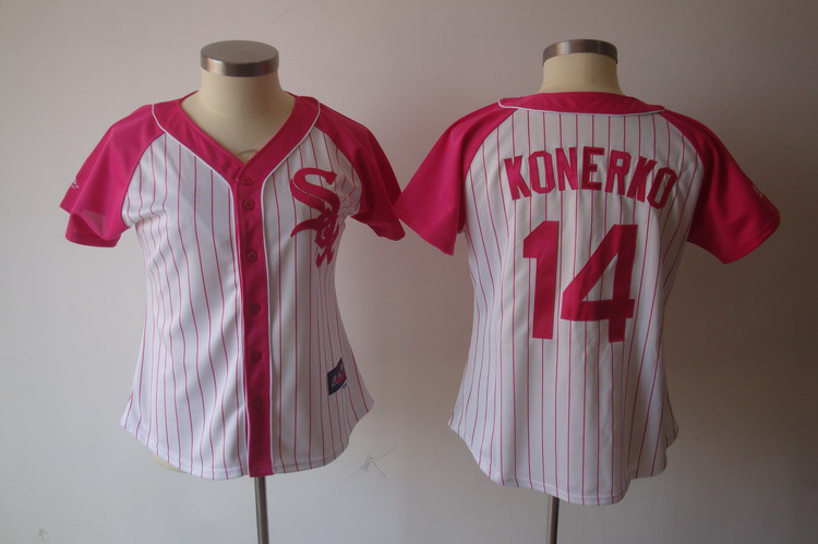 Chicago White Sox 14 KONERKO women white jersey