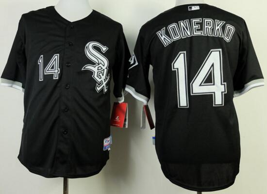 Chicago White Sox 14 Konerko black men mlb baseball jersey