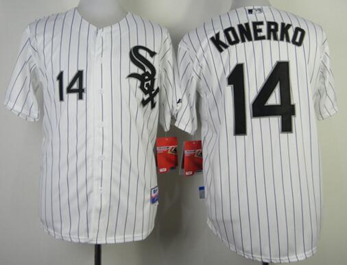 Chicago White Sox 14 Konerko white black stripes men baseball mlb jersey