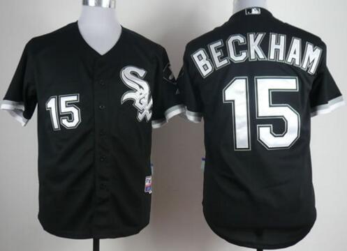 Chicago White Sox 15 beckham black men baseball mlb jerseys