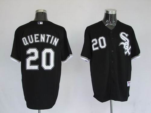 Chicago White Sox 20 Carlos Quentin Black men baseball mlb jersey