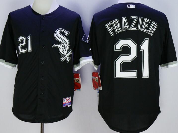 Chicago White Sox 21 Todd Frazier black throwback men baseball mlb Jersey