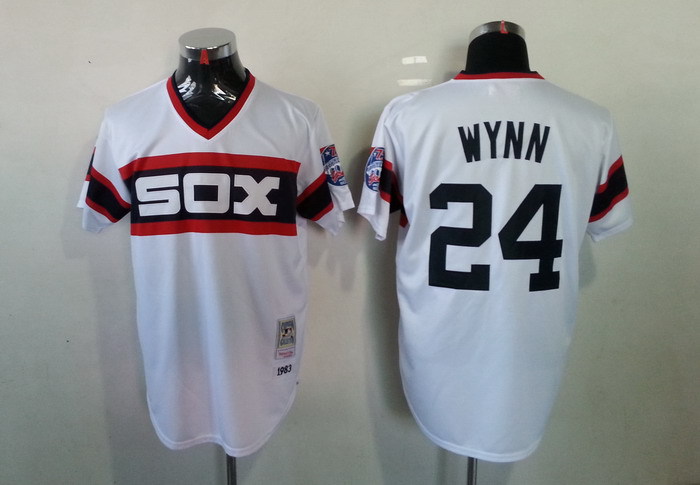 Chicago White Sox 24 WYNN White throwback men baseball mlb jerseys