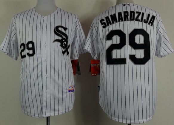 Chicago White Sox 29 Jeff Samardzija white stripe men baseball mlb jersey