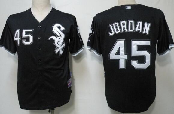 Chicago White Sox 45 Jordan Black mlb Jersey