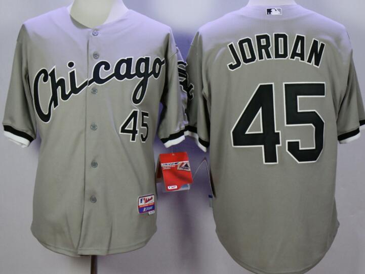 Chicago White Sox 45 Jordan gray men baseball mlb Jersey