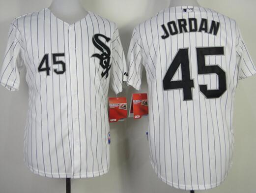 Chicago White Sox 45 jordan white men baseball mlb jersey