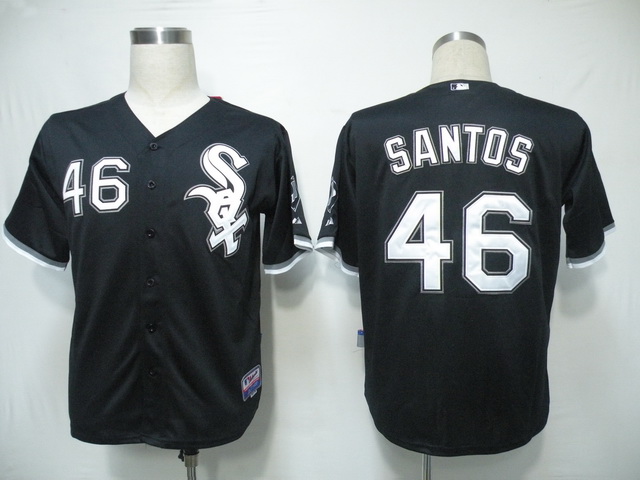 Chicago White Sox 46 Santos Black men baseball mlb jerseys