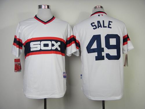 Chicago White Sox 49 Authentic 2013 Chris Sale Alternate Home Cool Base men baseball mlb Jersey