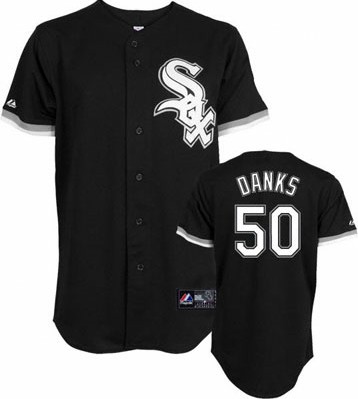 Chicago White Sox 50 John Danks Black men baseball mlb Jerseys