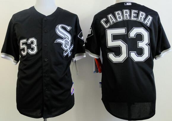 Chicago White Sox 53 Melky Cabrera black men baseball mlb jersey