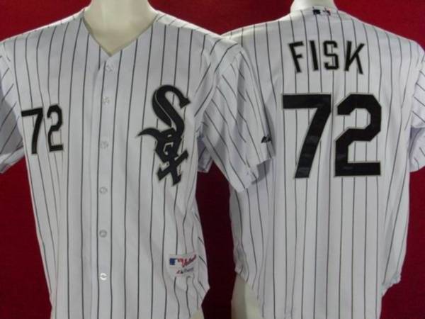 Chicago White Sox 72 Carlton Fisk White men baseball mlb Jersey