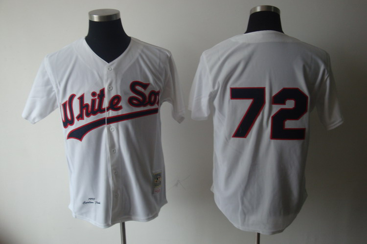 Chicago White Sox 72 Fisk white men baseball mlb jerseys