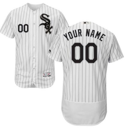 Chicago White Sox Majestic Home White Flex Base Authentic Collection Custom Jersey