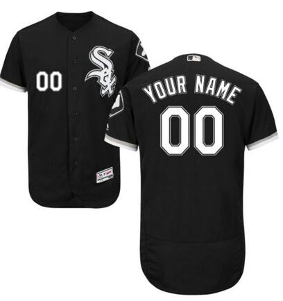 Chicago White Sox Majestic Home black Flex Base Authentic Collection Custom Jersey