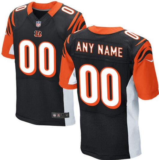 Cincinnati Bengals Nike Black Custom Elite Jerseys for Men women youth kids