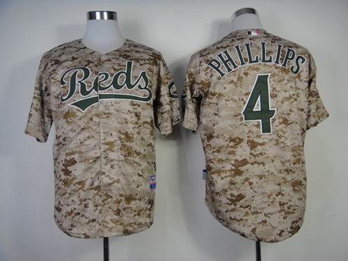 Cincinnati Reds 4 PHILLIPS camo men baseball mlb  jerseys