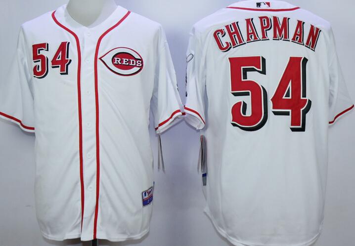 Cincinnati Reds 54 Chapman White men baseball mlb jerseys