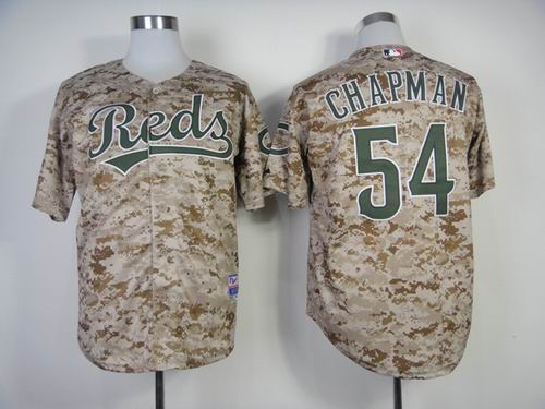 Cincinnati Reds 54 Chapman camo men baseball mlb jerseys