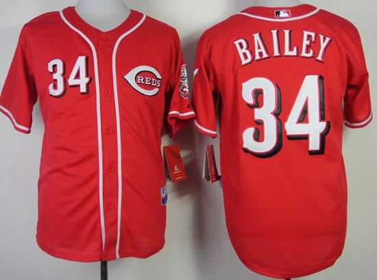 Cincinnati Reds BAILEY 34 Red men baseball mlb Jerseys