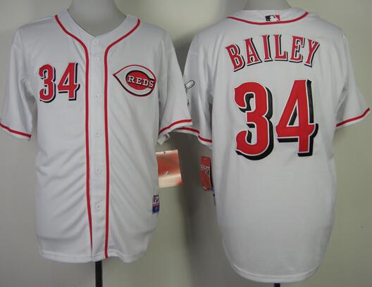 Cincinnati Reds BAILEY 34 white men baseball mlb Jerseys