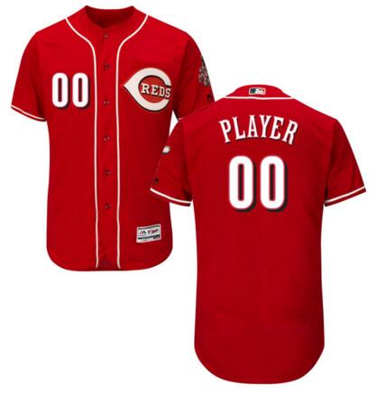 Cincinnati Reds Majestic Alternate Scarlet Flex Base Authentic Collection Custom Jersey