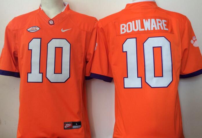 Clemson Tigers 10 Ben Boulware Orange men NCAA college Football Jerseys Clemson Tigers 10 Ben Boulware Orange men NCAA college Football Jerseys