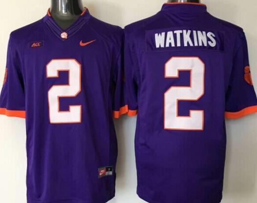 Clemson Tigers 2 Sammy Watkins purple men NCAA college Football Jersey Clemson Tigers 2 Sammy Watkins purple men NCAA college Football Jersey