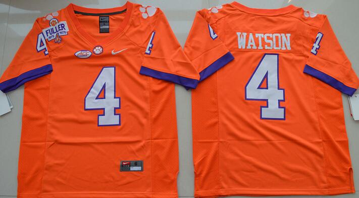 Clemson Tigers 4 Deshaun Watson Orange men NCAA college Football Jerseys