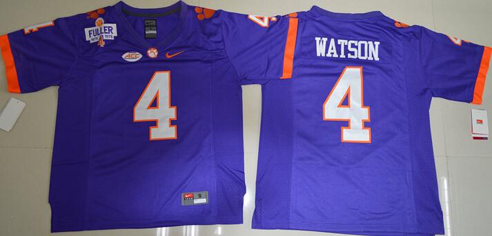 Clemson Tigers 4 Deshaun Watson purple men NCAA college Football Jersey