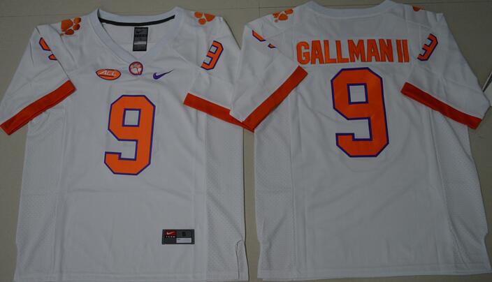 Clemson Tigers 9 Wayne Gallman white men NCAA college Football Jersey