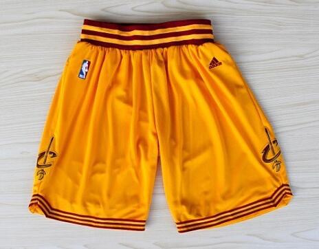 Cleveland Cavaliers yellow nba shorts