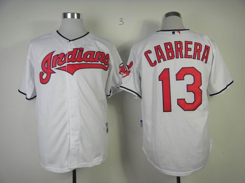 Cleveland Indians 13 CABRERA White men baseball mlb jerseys