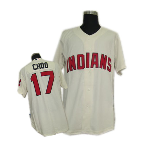 Cleveland Indians 17 Choo Cream MLB Jerseys