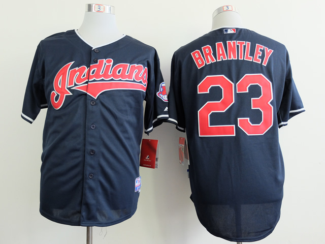 Cleveland Indians 23 Michael Brantley Blue mlb jerseys