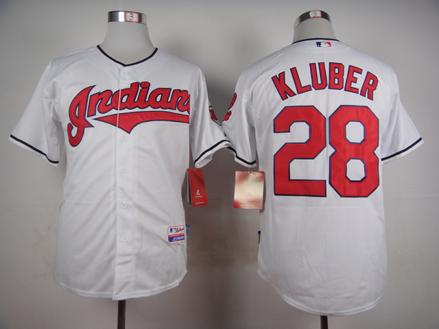 Cleveland Indians 28 Corey Kluber white men baseball mlb jersey