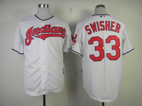 Cleveland Indians 33 SWISHER White men baseball mlb jerseys