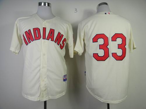 Cleveland Indians 33 SWISHER cream men baseball mlb jerseys