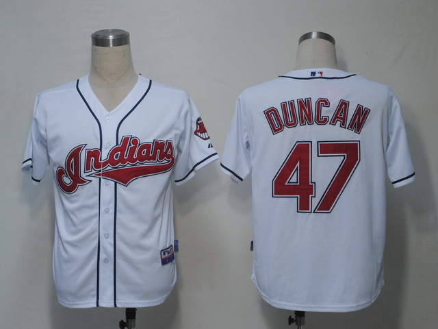 Cleveland Indians 47 Duncan White men baseball mlb jerseys