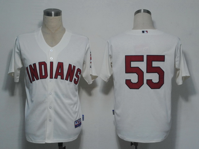 Cleveland Indians 55 Carmona Cream men baseball mlb jerseys