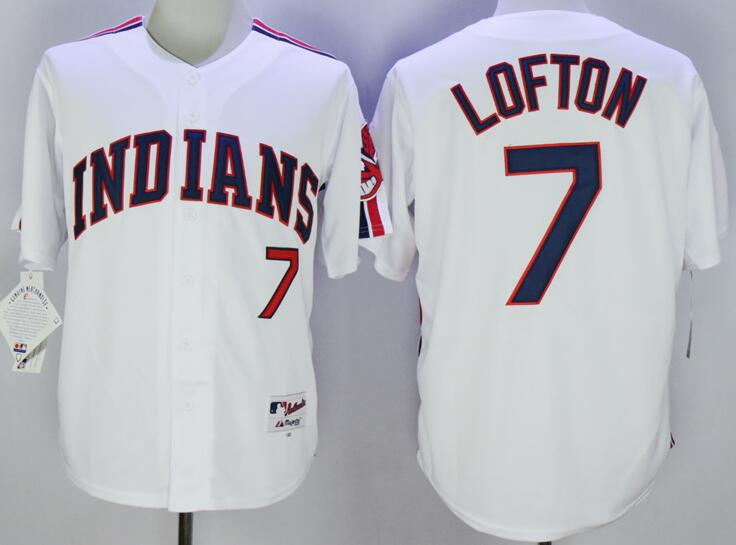 Cleveland Indians 7 Laporta Cream men baseball mlb jerseys